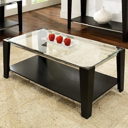 Glass Top Cocktail Table